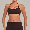 Sutiã Esportivo Cross-border com Bojo para Yoga Costas Nuas Alça no Pescoço Justo Roupa Íntima Esportiva Top para Corrida Fitness 6932