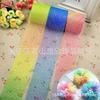 Hecho a mano diy accesorios para el cabello horquilla material de accesorios 6cm gradiente arcoíris color mágico tela de malla accesorios Emperador