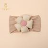 INS Banda de cabelo infantil europeia e americana Jacquard Flor de nylon Baby Hair Band Soft and Unbridled Faixa de cabeça de bebê de abas largas