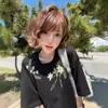 ¡Bordado! Camiseta bordada de manga corta para mujer, Marca de moda urbana de tendencia, Conjunto bordado para pareja, Top de nuevo estilo, Manga corta de marca de tendencia estilo americano
