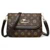 Bolsas Femininas Transfronteiriças Bolsa Transversal Versátil 2025 Nova Moda Estampada Grande Capacidade Multicamada Ombro Único Bolsa Pequena Tendência