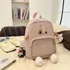 Mochila nueva y linda de dibujos animados para mujer, mochila transparente de moda con bloques de color, bolsa ligera versátil para exteriores y escuela casual