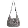 2026 Nuevo Estilo Fresco Lazo Diseño Simple con Bolsillo Exterior Gran Capacidad Bolso de Hombro Cruzado Bolso de Mano