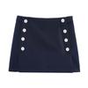 Atacado de Comércio Exterior do Aliexpress 2025 Verão Novo Conjunto de Top com Botões e Calça Culotte de Cores Contrastantes Estilo Europeu e Americano
