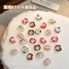 Sombrero de Dibujos Animados Accesorios para Uñas Kt Arte de Uñas Lindo Tridimensional Popular Lazo Estampado de Leopardo Gato Usa Uña Diamante de Uña Decoración