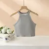 Dropshipping Nueva Colección Primavera Verano Camisola Halter para Mujer con Copas Integradas, Chaleco Corto Todo en Uno Capa Base