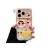 Funda pequeña de jade con patrón de concha de dibujos animados estilo coreano, adecuada para Apple 17 Pro Max, iPhone 16, 15, linda 14