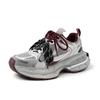 2024 Pequeno Couro Integral Respirável Estilo Americano Retrô Estilo Ins Cadarços Coloridos Tênis Plataforma Leve Sapatos de Pai