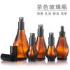 Botella Marrón Opaca para Aceite Esencial Masaje Perfume Gotero Vidrio Marrón Spray Presión Dispensador Botella Dispensador de Aceite Esencial