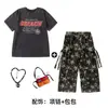 Ropa de Hip-Hop Moderna para Street Dance Infantil Conjunto de Pantalones Camuflados para Tocar la Batería de Niños Atuendo de Hip-Hop Genial para Actuación Infantil