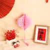 Pelota de Panal de Papel Tridimensional Linterna de Papel Decoración Colgante de Panal Bola de Flor de Papel Decoración de Habitación de Boda Decoración de Boda Arreglo de Habitación de Boda