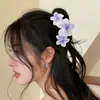 Estilo Coreano Perolado Degradê Cor de Doce Peça Única Flor Presilha de Cabelo Doce Grande Três Flores Presilha Tubarão