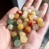 Cuentas de Jade de Seda Dorada Natural de Xinjiang, Accesorios de Cuentas de Chile, Cuentas para Pulsera DIY de Aventurina, Cuentas Sueltas de Jade, Árbol de Navidad