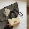 Bolsa de Lona Feminina 2025 Nova Moda Verão Popular Bolsa de Ombro Bolsa Balde Grande Capacidade Bolsa de Mão Transversal