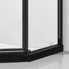 Directo de fábrica cuarto de ducha de diamante negro baño doméstico puerta de vidrio de partición de separación de seco y húmedo baño integral