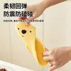 Alfombrilla de silicona con forma de oso para guardar tapas de olla, alfombrilla antideslizante para tapas de olla de borde estrecho, soporte para cucharas para encimera de cocina y alfombrilla para secar platos