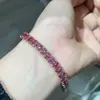 Pulsera Explosiva de Plata s925 Incrustada con Piedra que Cambia de Color Alexander Luz de Lujo Pulsera de Estilo Europeo y Americano de Gama Alta Simple