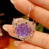 Nuevo Más Vendido Zhuang Shengsheng Joyería Imitación Piedra Preciosa de Color Corte Rosa Vintage Leopardo Oro Rosa Collar Piedra Principal 14mm