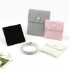 Bolsa de Joyería de Terciopelo con Broche, Bolsa de Joyería con Tapa abatible, Bolsa de Embalaje de Almacenamiento a Prueba de Polvo para Joyería, Bolsa Pequeña de Tela para Anillos, Collares, Pulseras