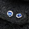 Clip de Oreja Magnético de Zircón Azul Mobius Moda Masculina de Gama Alta Nicho Pendientes Personalizados Tendencia Joyería Exquisita