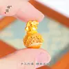 Puzuo Color Fuerte que Conserva, Oro Arena, Accesorios DIY, Incrustaciones de Diamantes, Calado Filigrana, Bolsa de la Suerte Ruyi, Colgante para Collar, Nuevo Colgante Chinoiserie
