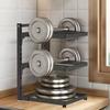 Estante de Almacenamiento para Cocina, Estante de Ollas de Encimera de Múltiples Niveles, Estante Multifuncional para Ollas de Gabinete Debajo del Fregadero, No Requiere Taladrar