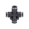Conector Rápido Cruzado Quatro Vias Pza8 6 4 10 12mm Tubo de Ar Componentes Pneumáticos Acessórios para Bomba de Ar Multi-vias