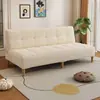 Sofá-cama linear popular para salas de estar pequenas, tecido resistente a arranhões de gato, multifuncional, dobrável, de uso duplo, adequado para pessoas preguiçosas em apartamentos e imóveis alugados