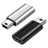 Mini Adaptador Tipo-C Fêmea para Miniusb Macho Conversor Mini para Tipo-C Conversor de Dados e Carregamento