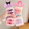 Lindas pegatinas de uñas de la serie Sanrio, exquisitas pegatinas de uñas para niños, pegatinas de uñas Kulomi Meruti para niños