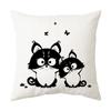 Fabricantes de origen Amazon Nueva funda de cojín de gato de dibujos animados impresión digital transfronteriza Amazon funda de almohada