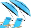 Silla de Playa Plegable Resistente al Viento de Doble Capa de 23 pulgadas, Sombrilla para Camping, Silla de Pesca, Vinilo Negro, Protección Solar, Parasol