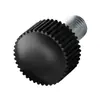 Tornillo de Cabeza Redonda Negra con Mango de Baquelita Patrón Recto Mango Ajustable de Plástico Cabeza de Goma Tornillo Moleteado para Apretar a Mano M4M5M6