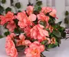 Rhododendron Flor de Cinturón Verde Suave Caja de Flores Plástico para Exteriores Flor Artificial Flor de Seda Decoración Escolar Azalea