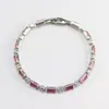 Pulsera joker de temperamento con circonita microincrustada para mujer, nueva de primavera y verano 2025, red-blue, pulsera simple, venta al por mayor de fábrica