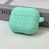 Adequado para Fone de Ouvido Bluetooth Sem Fio Apple Airpods3 Capa Protetora de Silicone Líquido Padrão Trançado Anti-Queda Capa para Fone de Ouvido