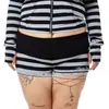 Ropa para Mujer INS Transfronteriza Otoño Invierno Retro Sublenguaje Sudadera con Capucha a Rayas Sudadera Corta Cintura Baja Pantalones de Chándal Ligeramente Acampanados Conjunto