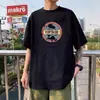 2026 Verão Novo Manga Curta Masculina Camiseta Pesada Tendência Solta Estilo Americano Top Masculino Comércio Exterior