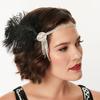 Amazon Explosiones Borla Pluma Cadena para el Cabello Moda Europea y Americana Gótico Novia Pedrería Tocado Cadena para el Cabello Femenina
