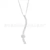 Colar com pingente linear em fita de diamante solitário, temperamento simples, de alta qualidade, transfronteiriço, novo, à vista