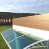 Painéis de proteção solar para PC para proteção contra chuva, beirais, toldo de porta de casa, painéis bloqueadores de chuva, proteção solar para janelas e varandas, unidade de ar condicionado externa