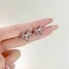 Brincos de Pérola Rosa Delicados e Pequenos Borboleta Estilo Chanel Celebridade da Internet Brincos Delicados Verão Leve Luxo Versátil