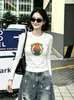 Fábrica de Origen Tienda Física Guangzhou Shisanxing Tops de Algodón Acanalado para Mujer Corte Ajustado Verano Segunda Entrega Exclusivamente Mangas Largas Estilos Nuevos