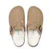 RUIZUSTOCK Chinelos de Cortiça Baotou de Inverno para Homens Sapatos de Algodão para Mulheres Sandálias e Chinelos Quentes Revestimento de Lã Revestimento Externo Fosco