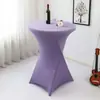 Capa de Mesa de Cocktail Simples de Cor Sólida Hotel Bar Casamento Restaurante Toalha de Mesa Redonda para Cocktail Decoração Arranjo