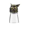 Copo Criativo de Novo Estilo para Bebidas Alcoólicas com Design de Cabeça de Animal, Copo Pequeno, 0,05kg Copos de 50ml, Garrafa de Whisky, Estojo de Couro