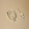 Botella Gotero Plana Redonda de Esencia de 30 ml Botella Dispensadora de Líquido de Vidrio Botella de Aceite Esencial con Fondo Grueso