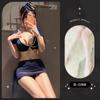 Ropa interior sexy, sensual, caliente, puro deseo, escote profundo, libre, pareja, coqueteo, azafata, juego de rol, tentación, camisón de cadera