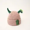 Toucas de Outono e Inverno para Bebês, Toucas de Lã Fofas e Super Fofas em Forma de Dinossauro, Toucas de Tricô Pulôver Quentes de Inverno para Meninos e Meninas