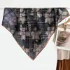 2026 Nuevo Primavera, Otoño, Invierno Cálido Bufanda Cuadrada de 90cm Bufanda Floral Estilo Coreano Calentador de Cuello de Terciopelo Chal para Mujer